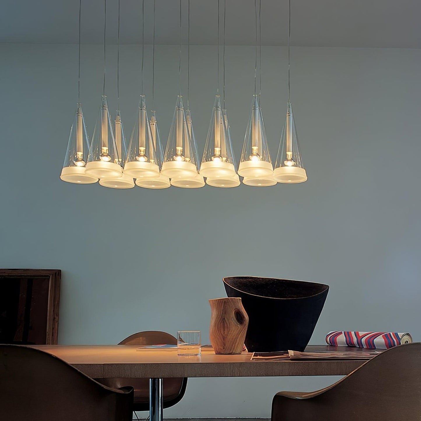 Elegant Tuileries Glass Pendant Light with Chrome Iron Frame