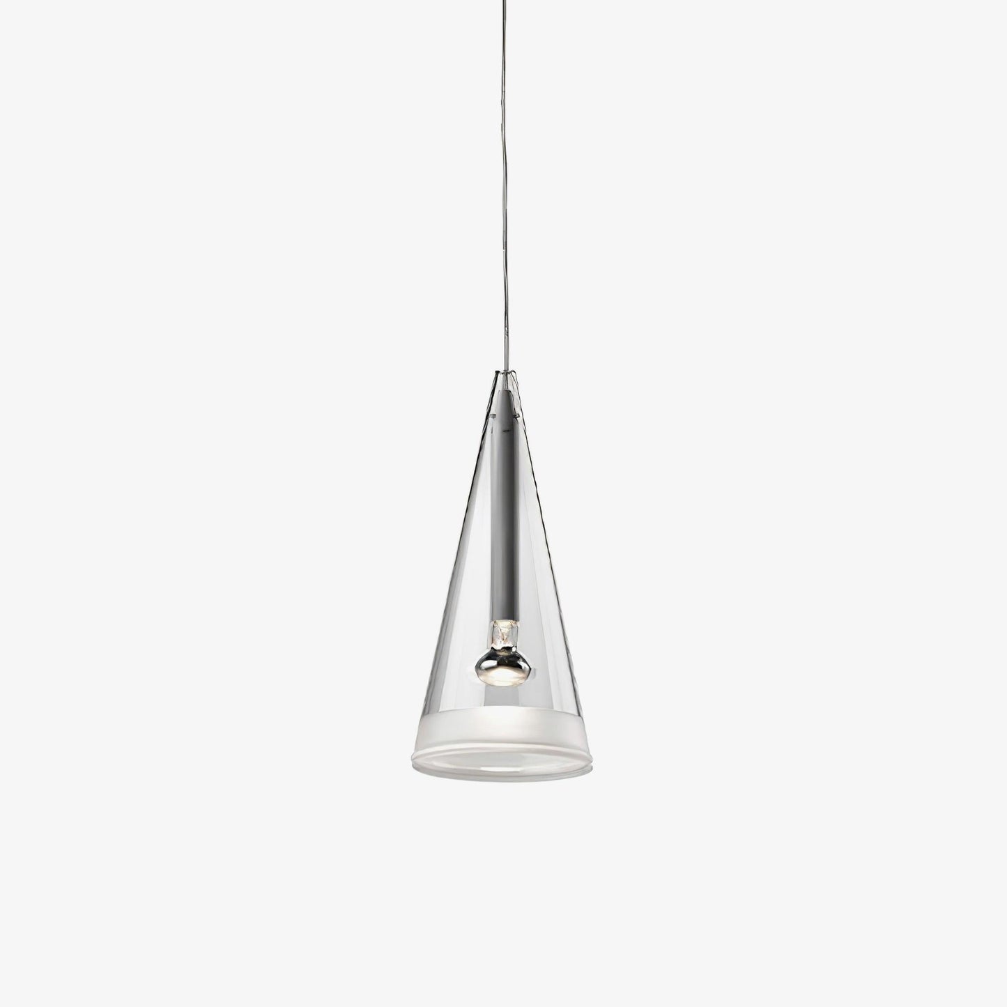 Elegant Tuileries Glass Pendant Light with Chrome Iron Frame