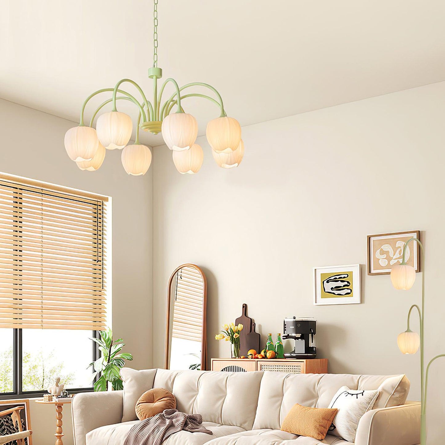 Tulip Matcha Chandelier - YIOSI