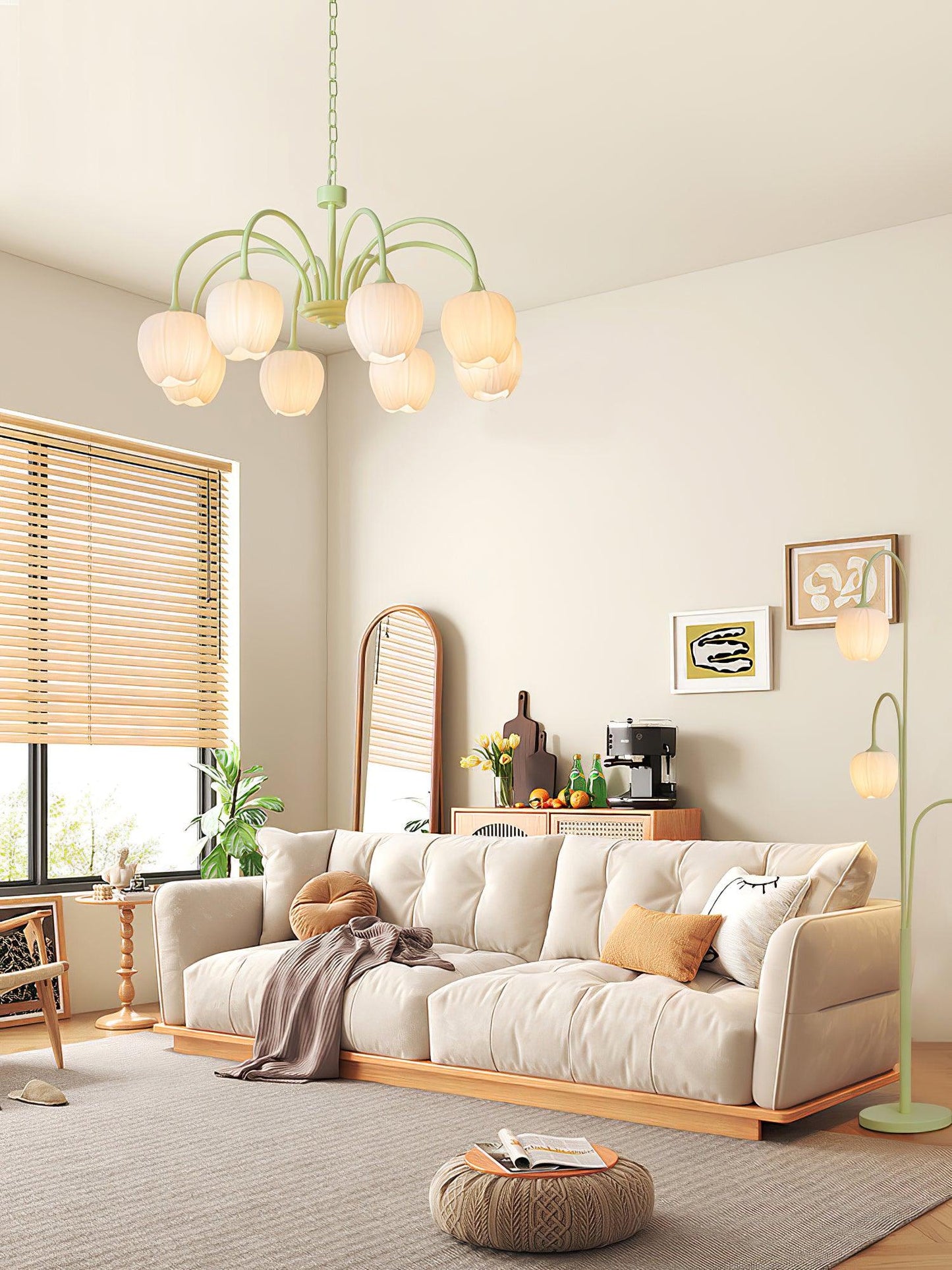 Tulip Matcha Chandelier - YIOSI