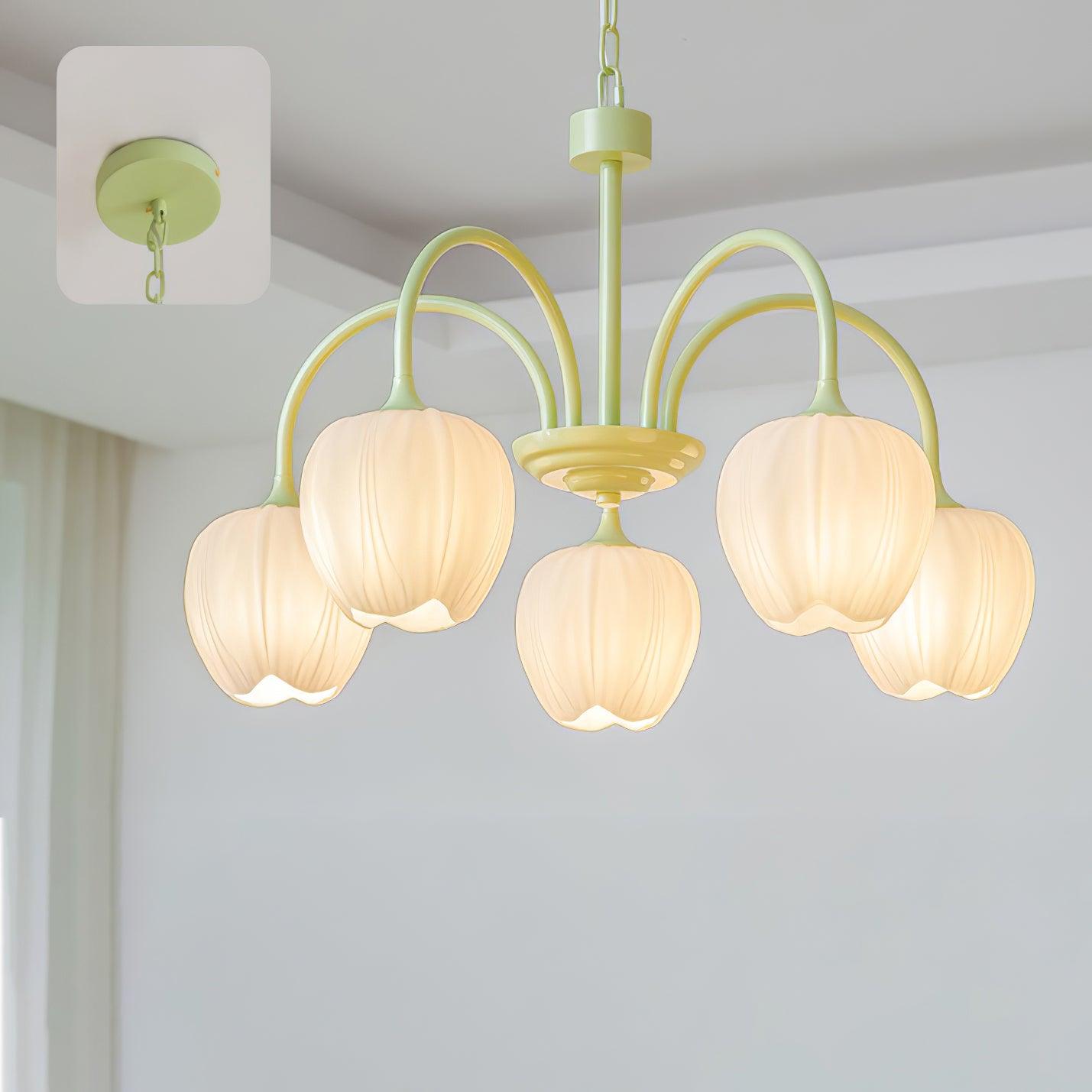 Tulip Matcha Chandelier - YIOSI