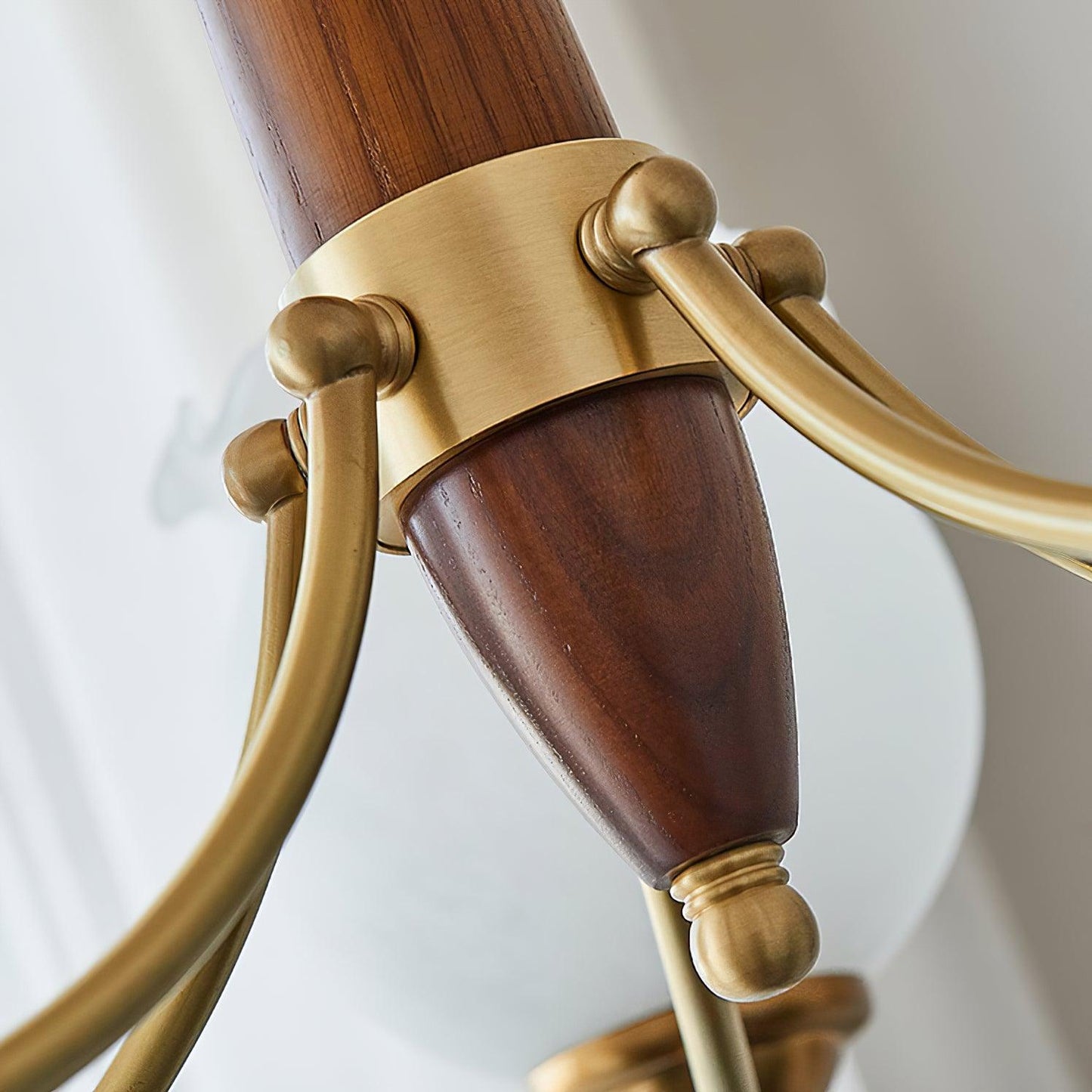 Tulips Glass Wood Chandelier - YIOSI