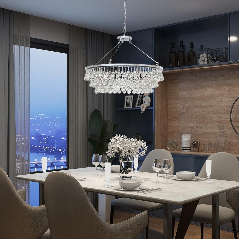 Unique Tiered Crystal Chandelier - YIOSI