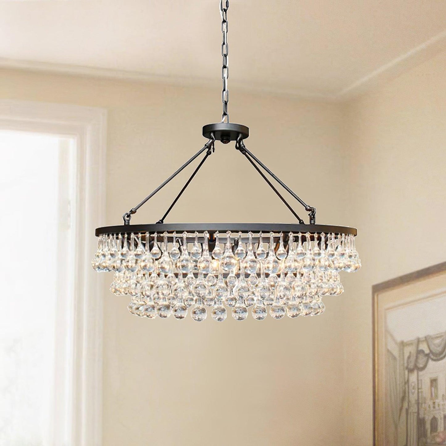 Unique Tiered Crystal Chandelier - YIOSI