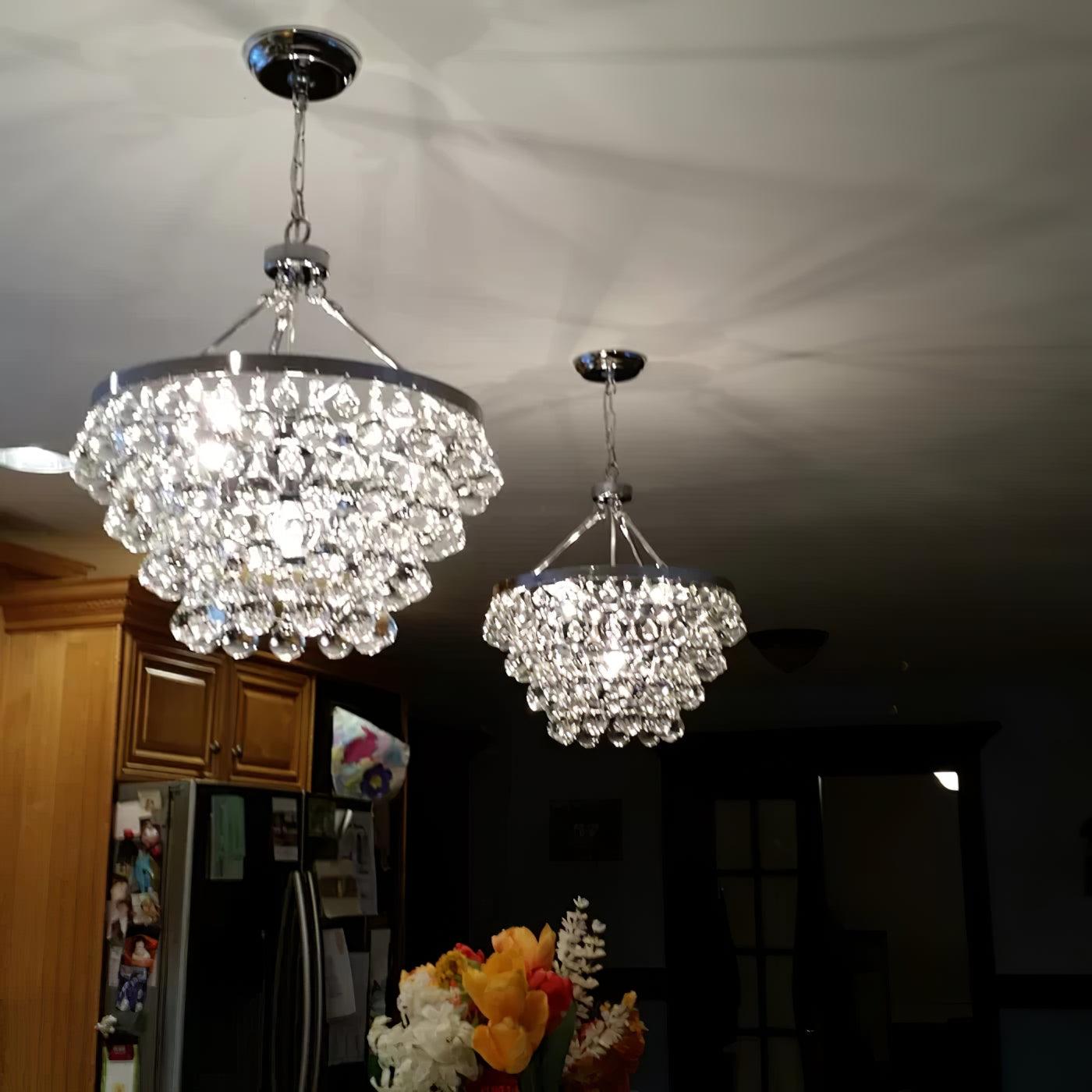 Unique Tiered Crystal Chandelier - YIOSI