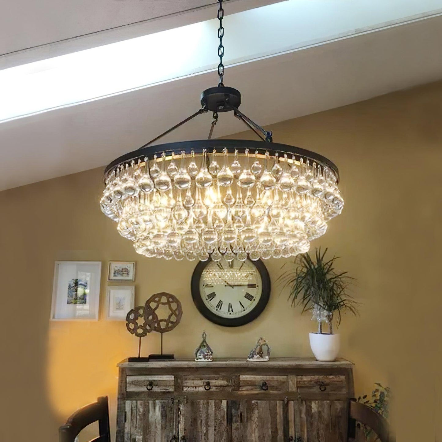 Unique Tiered Crystal Chandelier - YIOSI