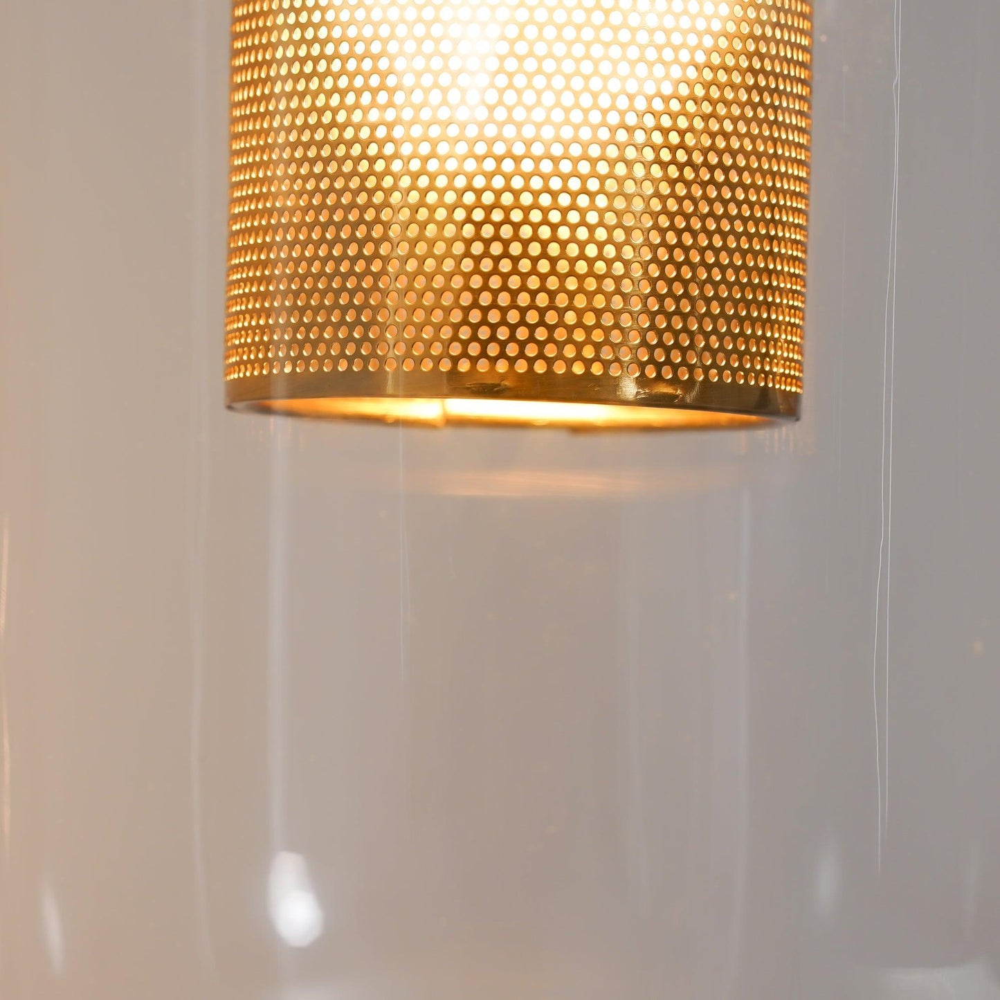 Vadim Glass Wall Lamp – Black & Gold Metal Sconce with Clear Glass, 51‑in & 67‑in Options