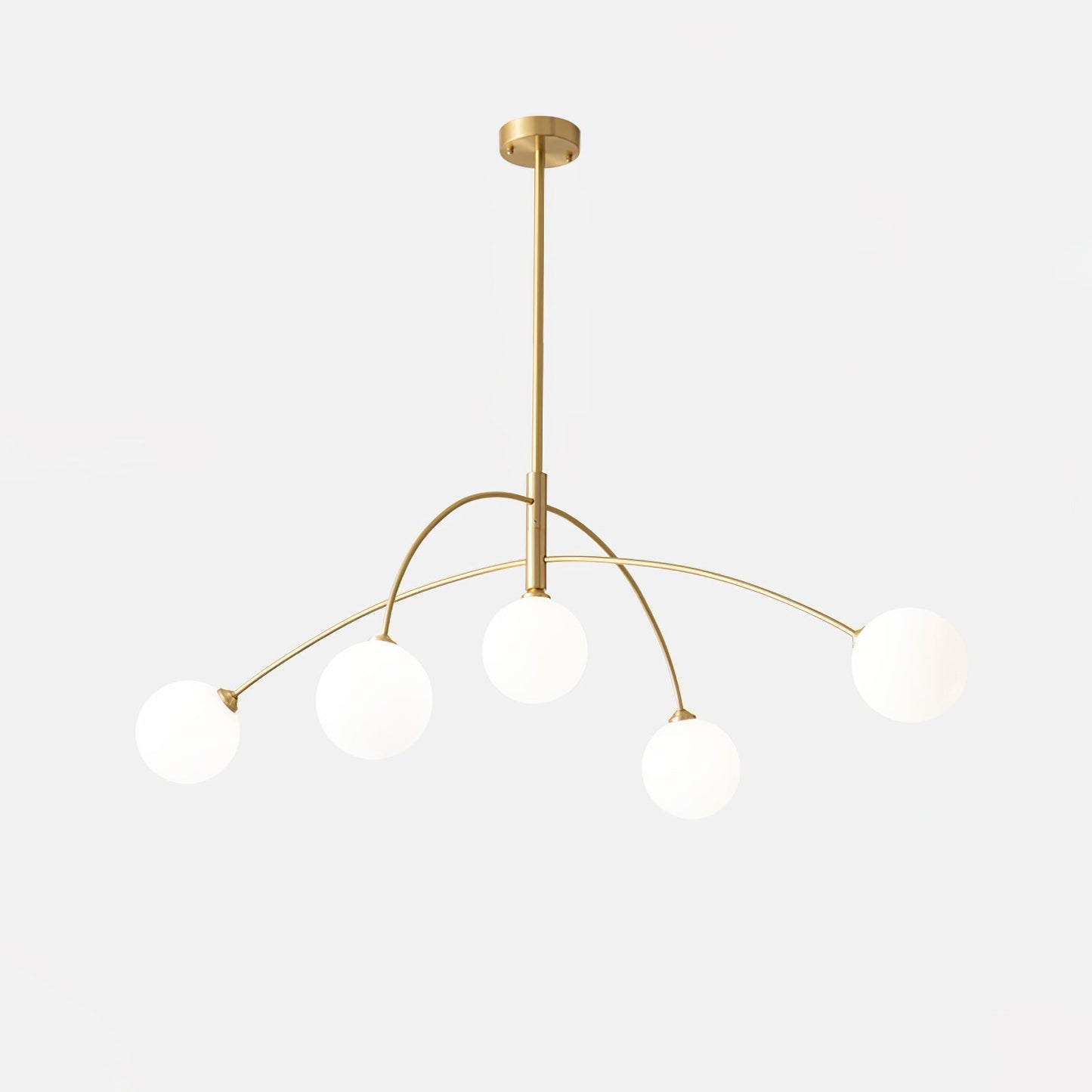 Elegant Valentina Arc Chandelier with Gold & Black Finish