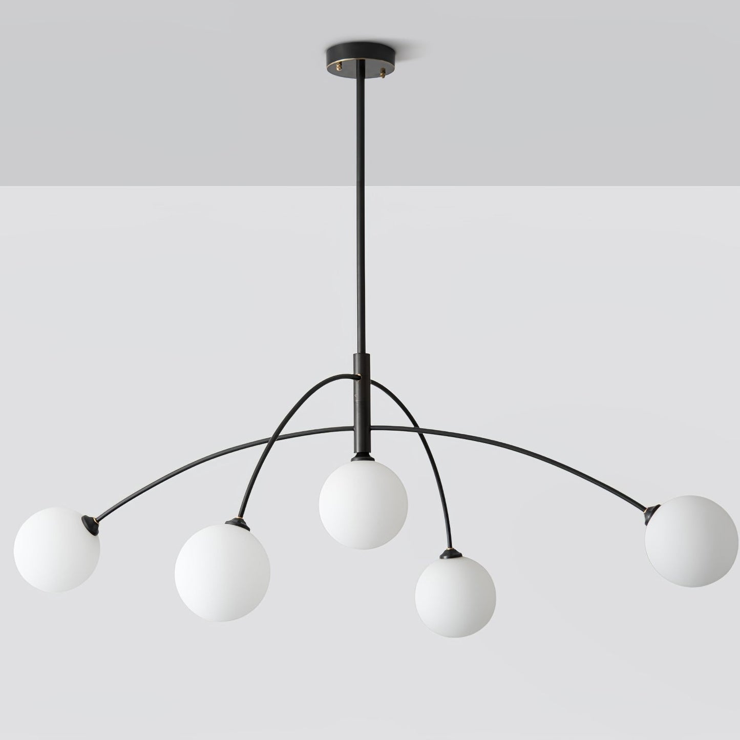 Elegant Valentina Arc Chandelier with Gold & Black Finish