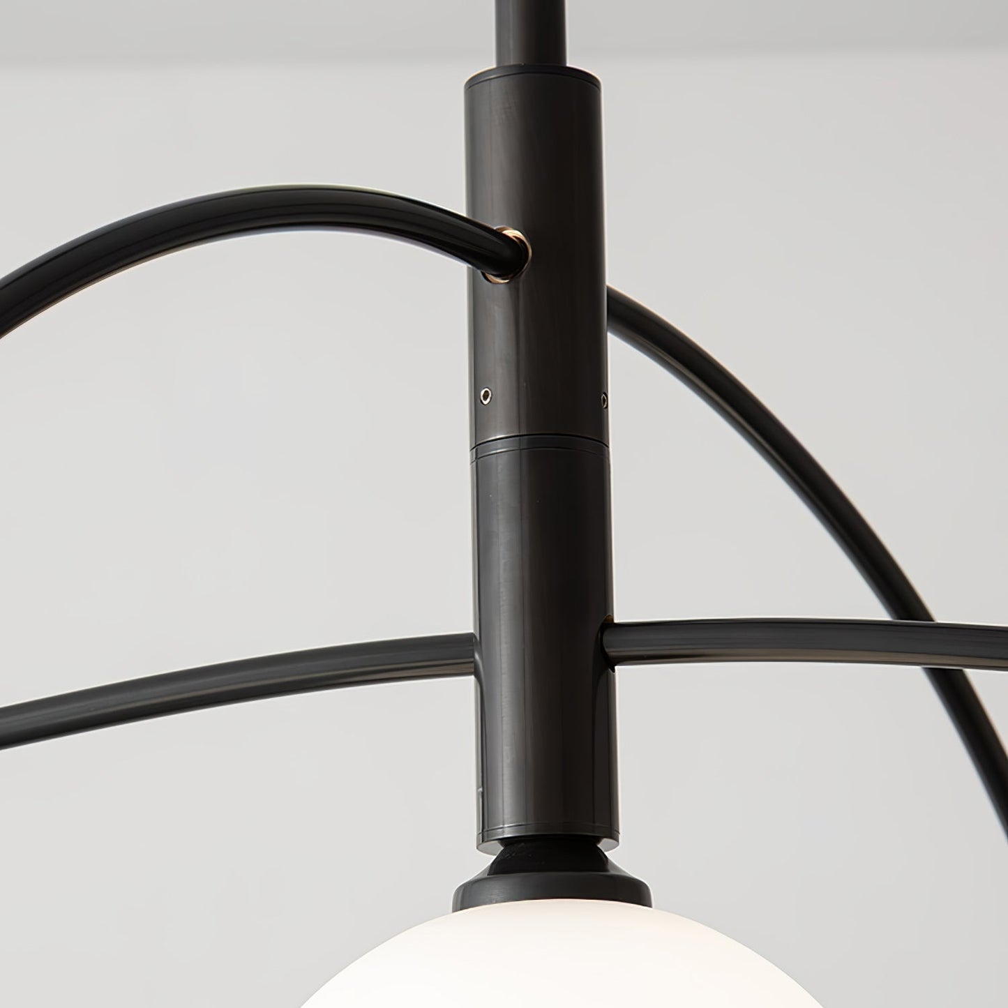 Elegant Valentina Arc Chandelier with Gold & Black Finish