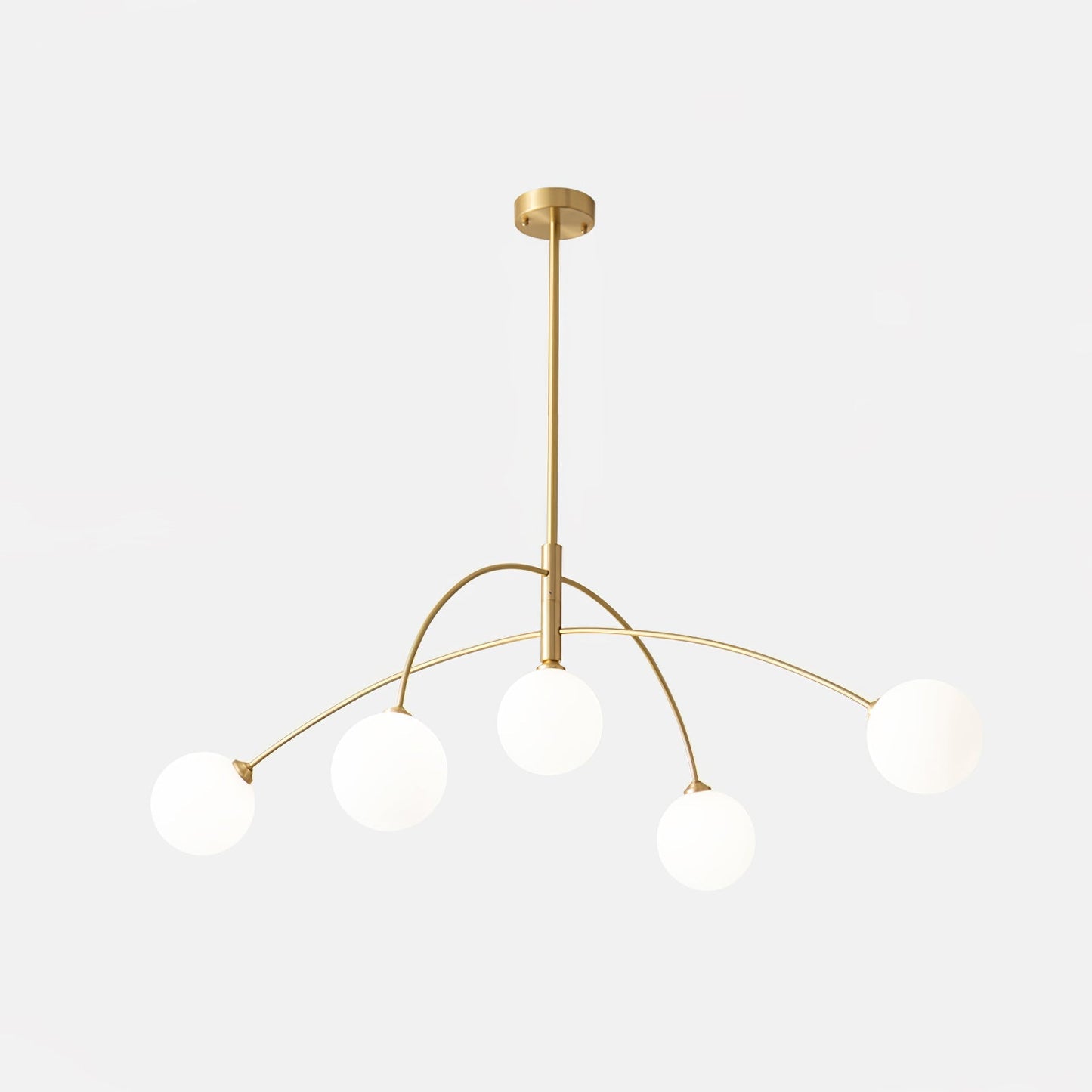 Elegant Valentina Arc Chandelier with Gold & Black Finish