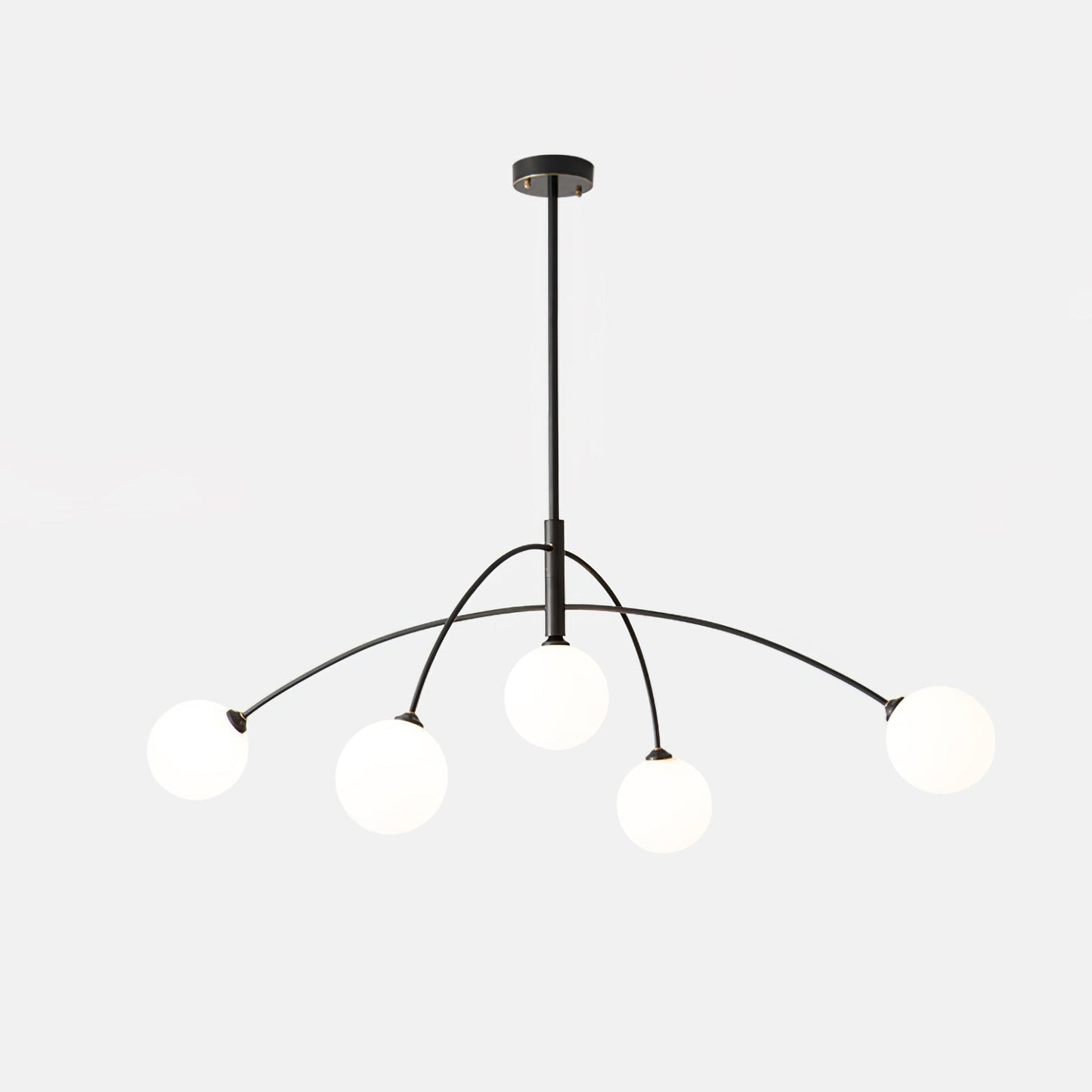 Elegant Valentina Arc Chandelier with Gold & Black Finish