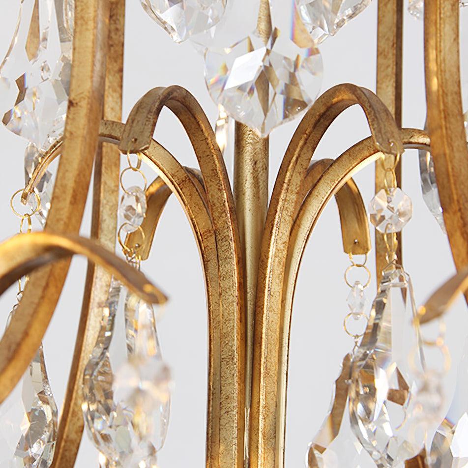 Gold Valentina Crystal Chandelier with Adjustable Heads – Luxury Ceiling Light