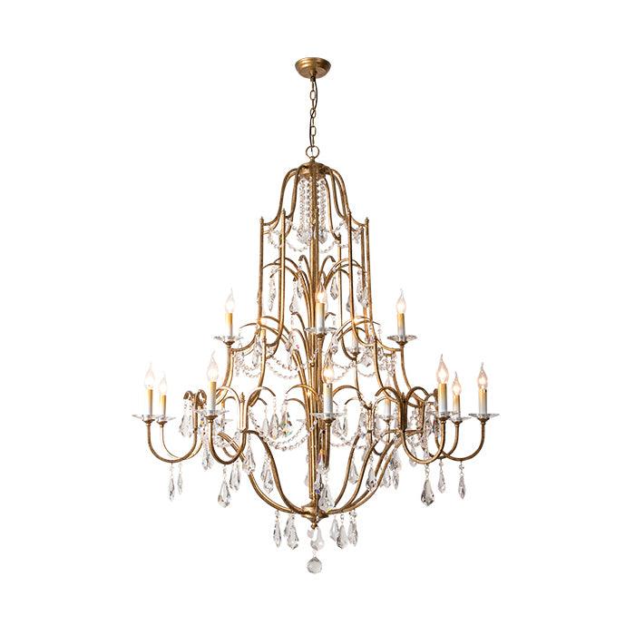 Gold Valentina Crystal Chandelier with Adjustable Heads – Luxury Ceiling Light