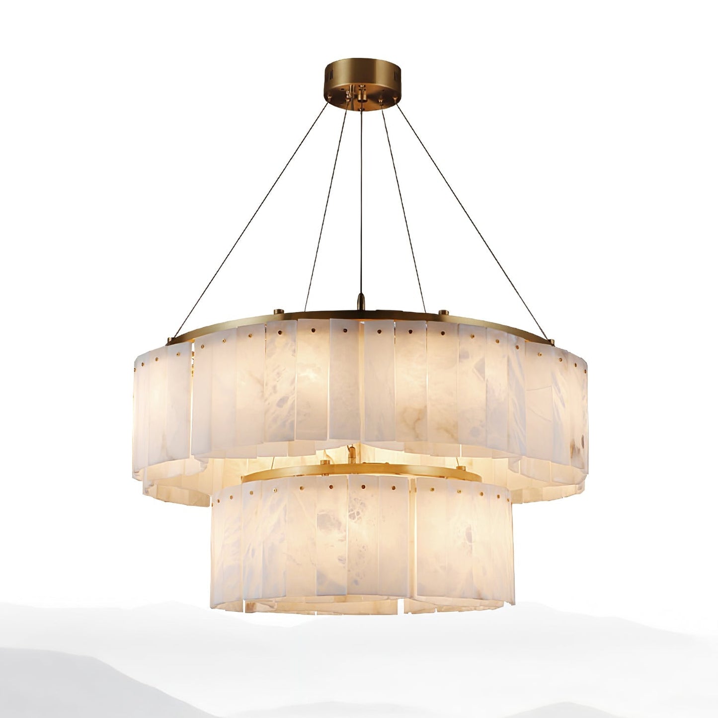 Velaria Alabaster Gold & White Chandelier – Luxury Ceiling Light