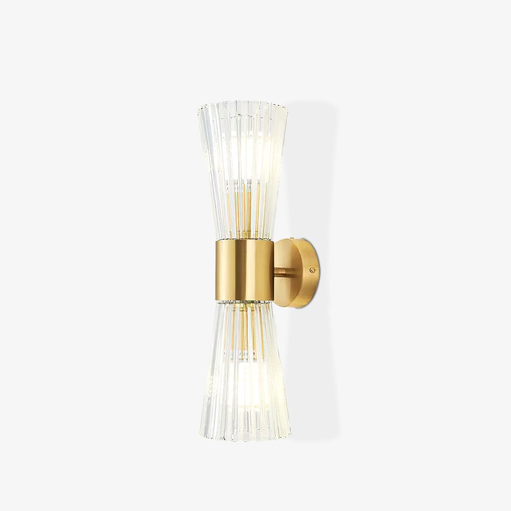 Vesta Gold Crystal Wall Sconce with Elegant Backplate