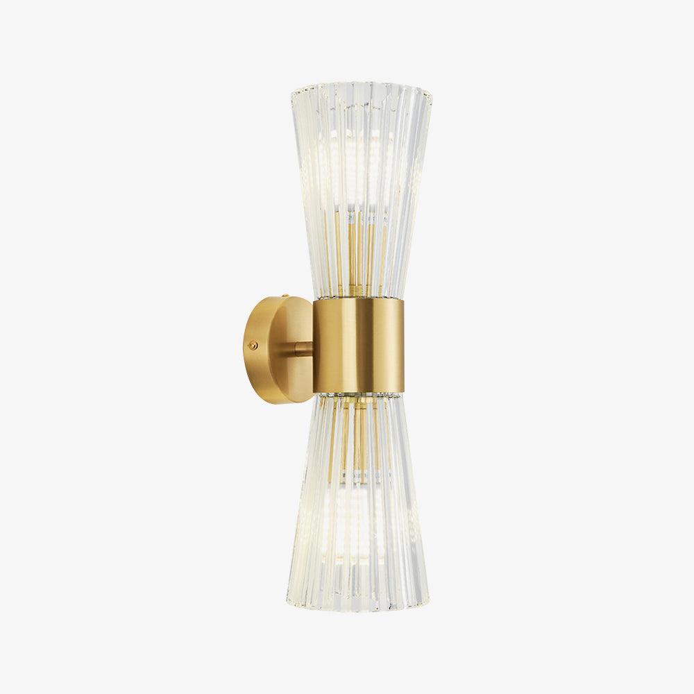 Vesta Gold Crystal Wall Sconce with Elegant Backplate