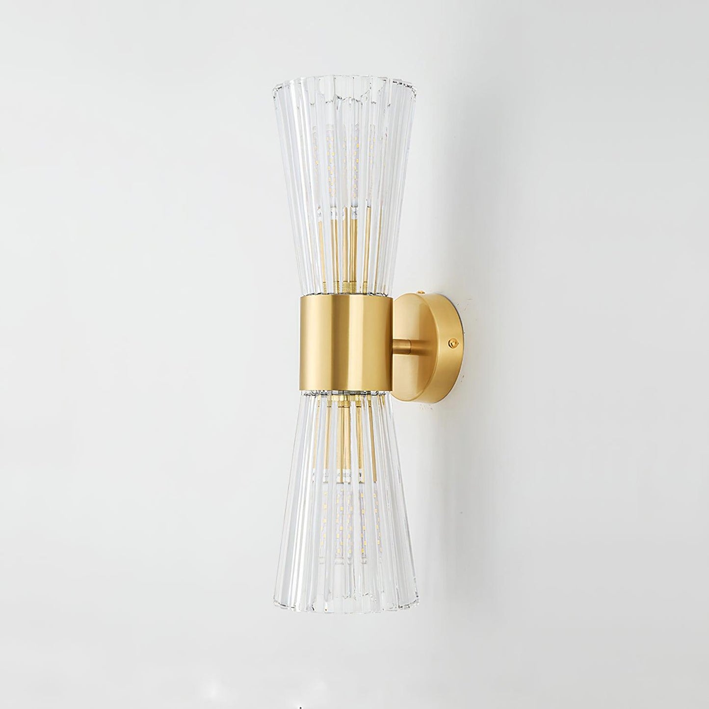 Vesta Gold Crystal Wall Sconce with Elegant Backplate