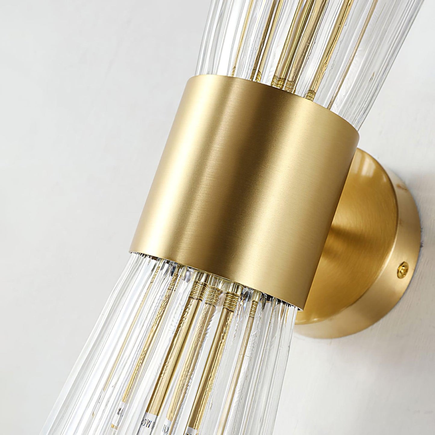 Vesta Gold Crystal Wall Sconce with Elegant Backplate