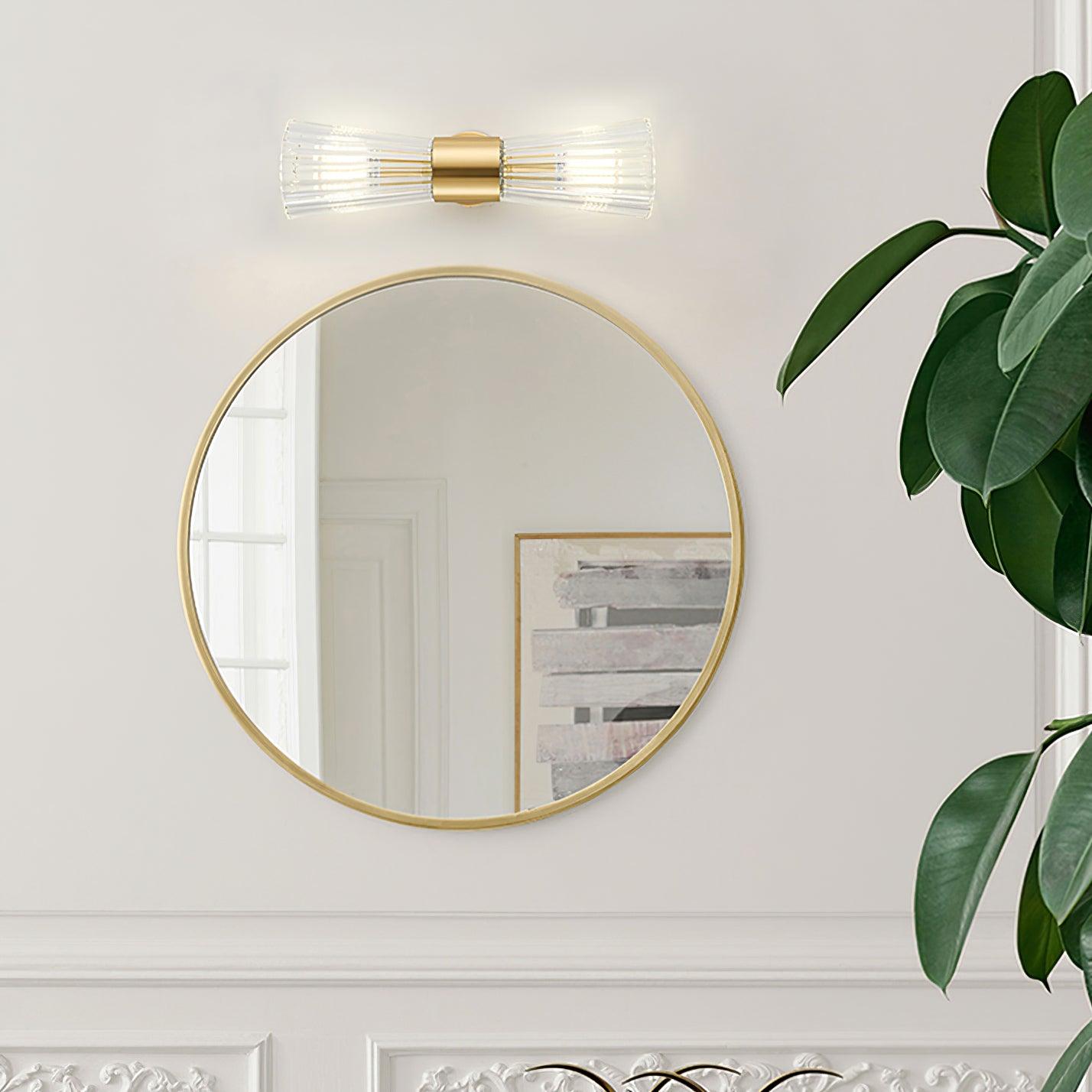 Vesta Gold Crystal Wall Sconce with Elegant Backplate