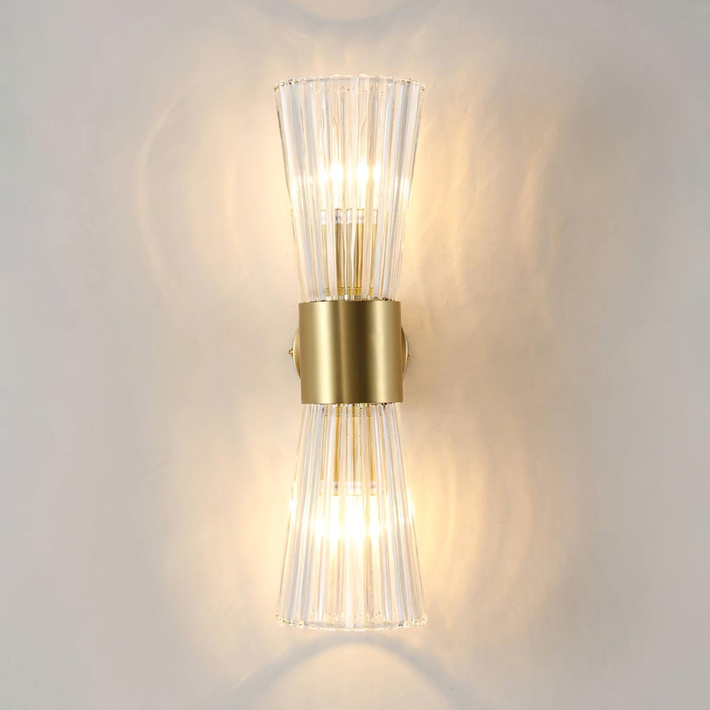 Vesta Gold Crystal Wall Sconce with Elegant Backplate