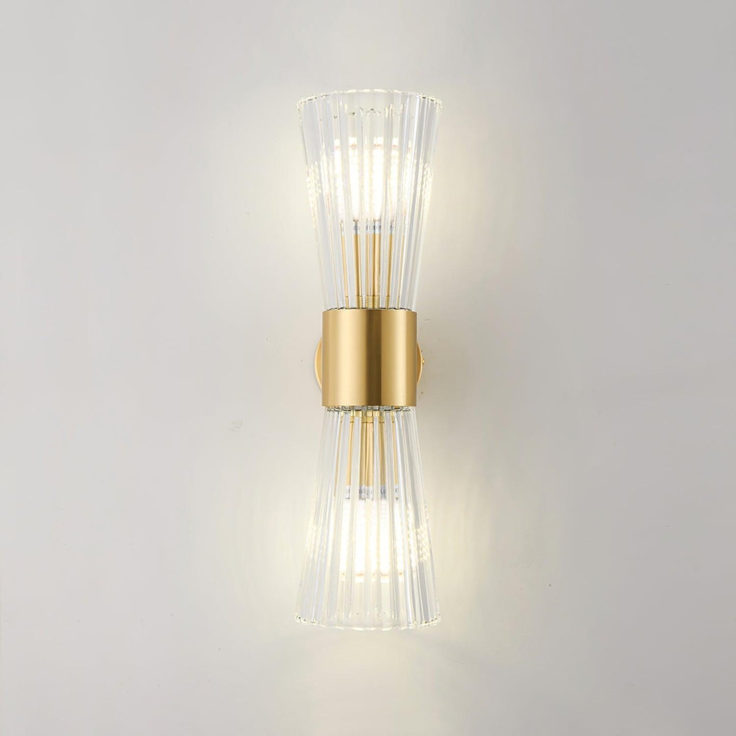 Vesta Gold Crystal Wall Sconce with Elegant Backplate