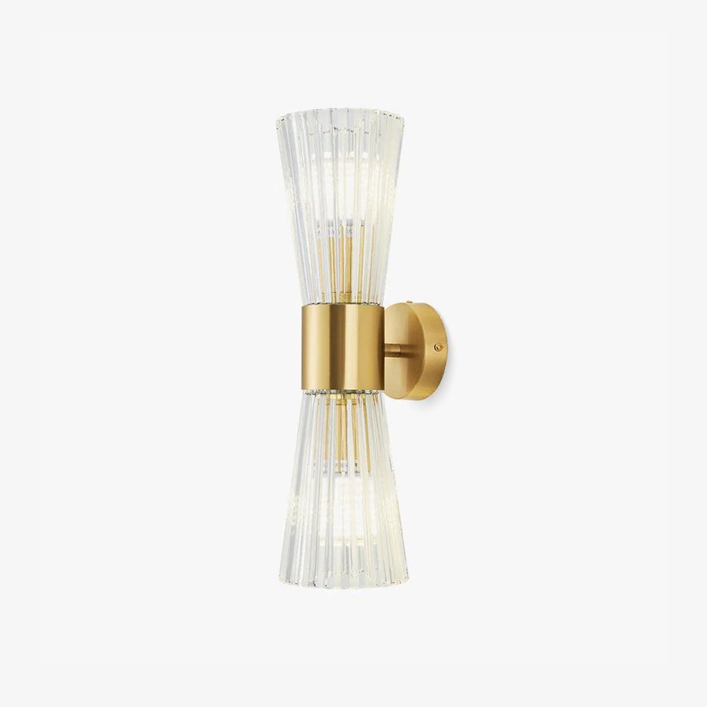 Vesta Gold Crystal Wall Sconce with Elegant Backplate