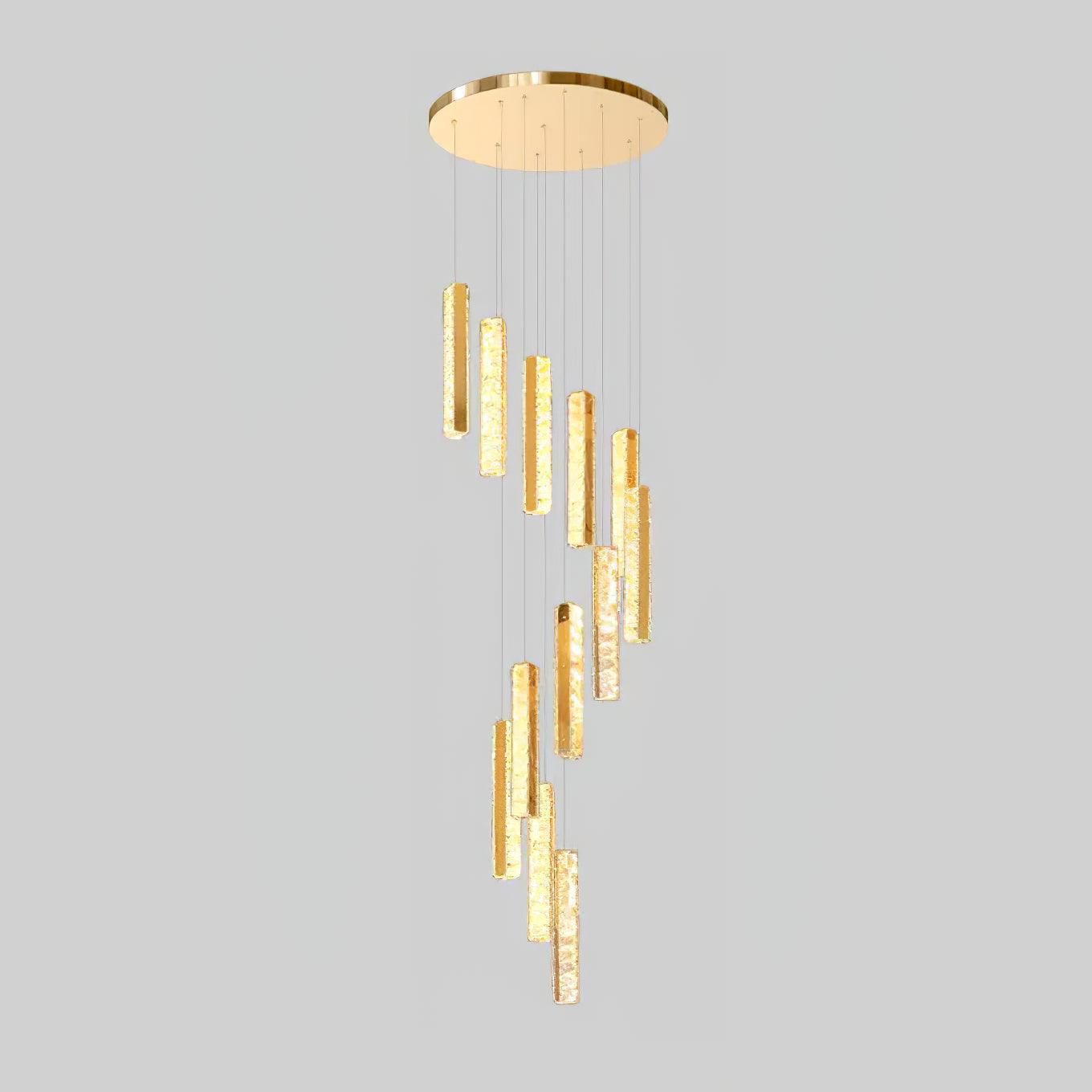 Villa Forci Crystal Chandelier with Gold & Clear Crystals, 12-24 Heads