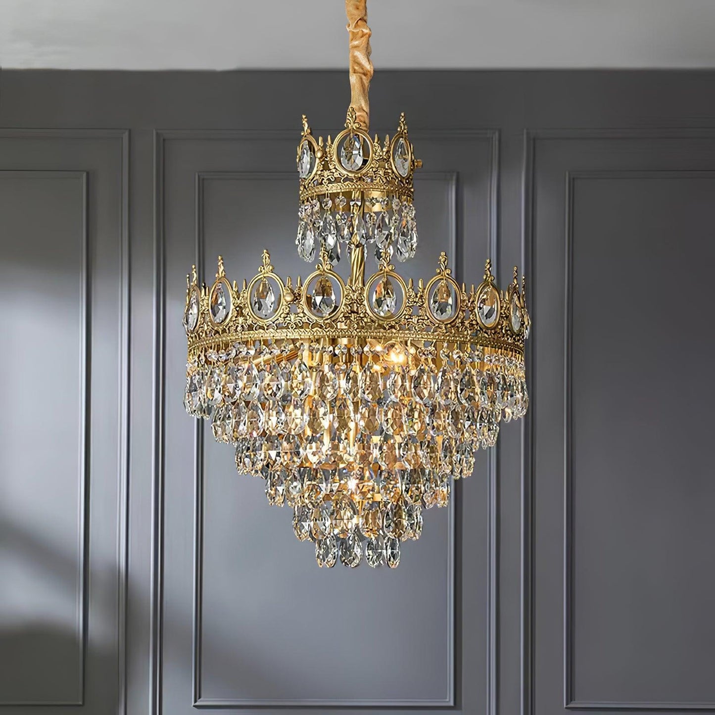 Vintage Crystal Chandelier - YIOSI