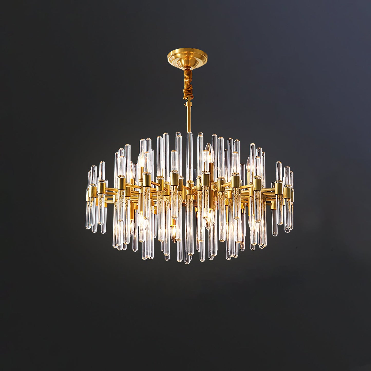 Vintage Antique Brass Chandelier - YIOSI