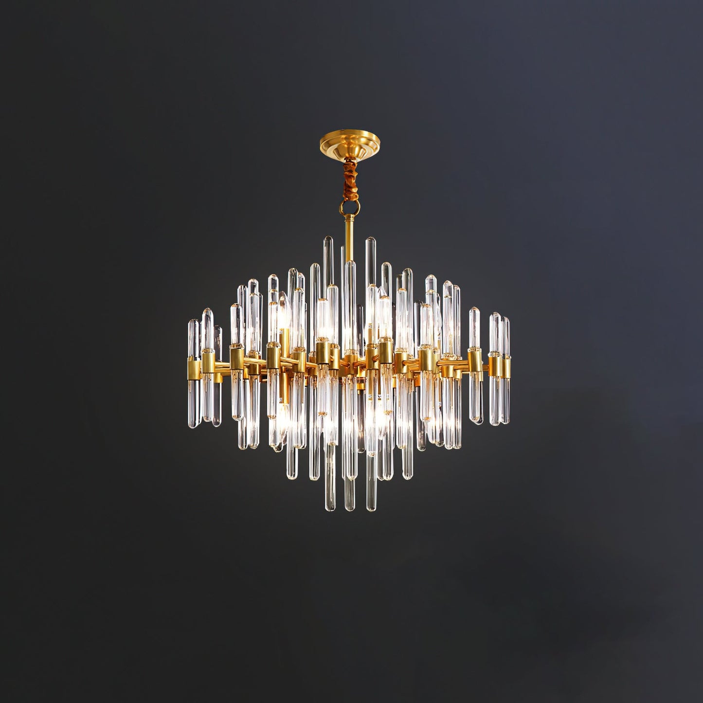 Vintage Antique Brass Chandelier - YIOSI