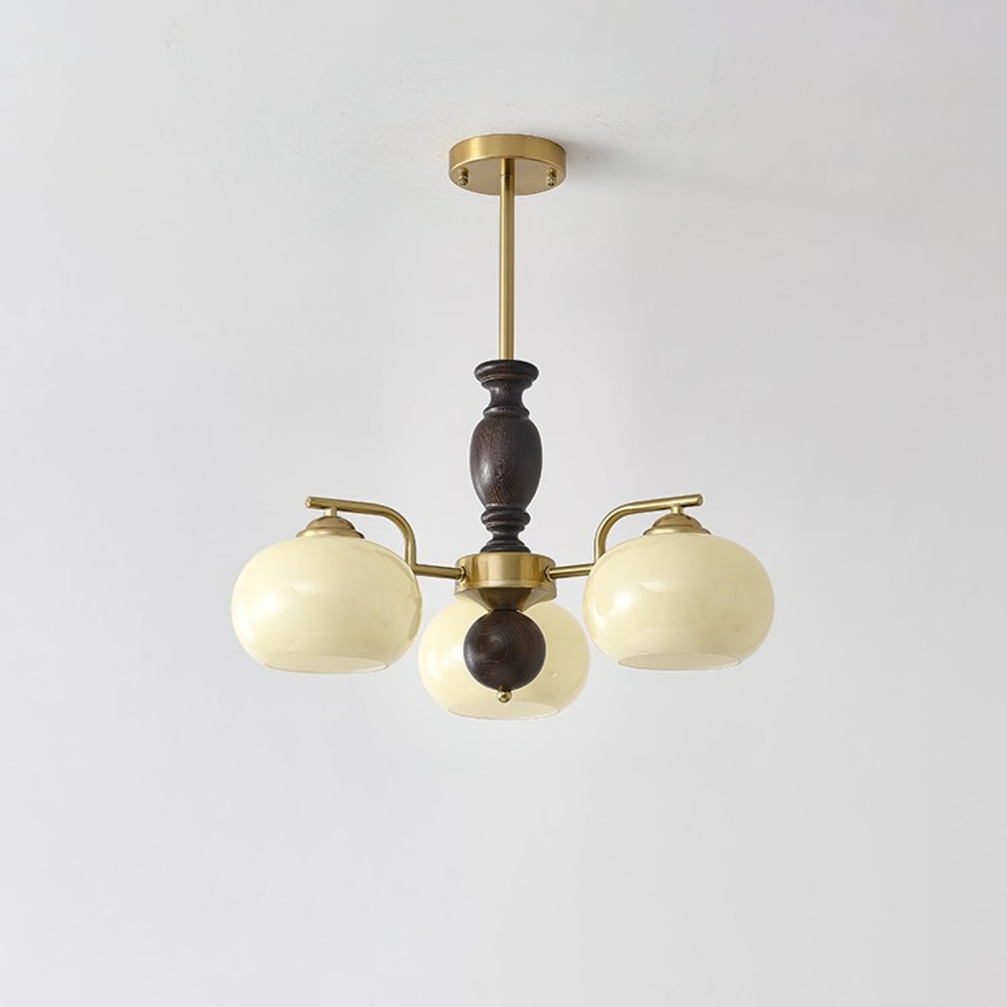 Walnut Beige Orb Chandelier - YIOSI