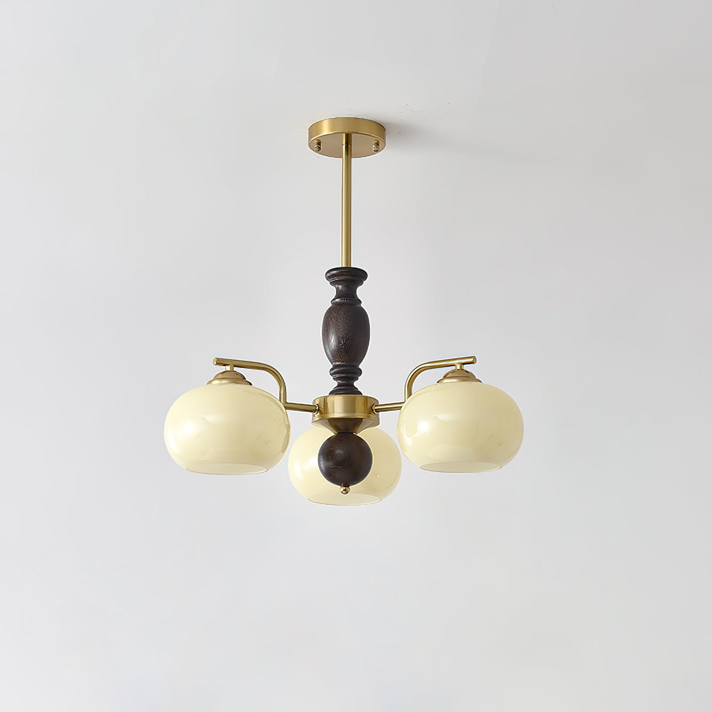 Walnut Beige Orb Chandelier - YIOSI
