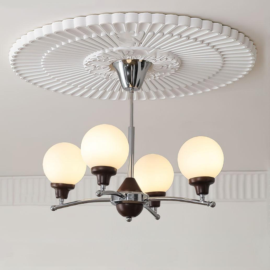 Walnut Glass Ball Chandelier - YIOSI