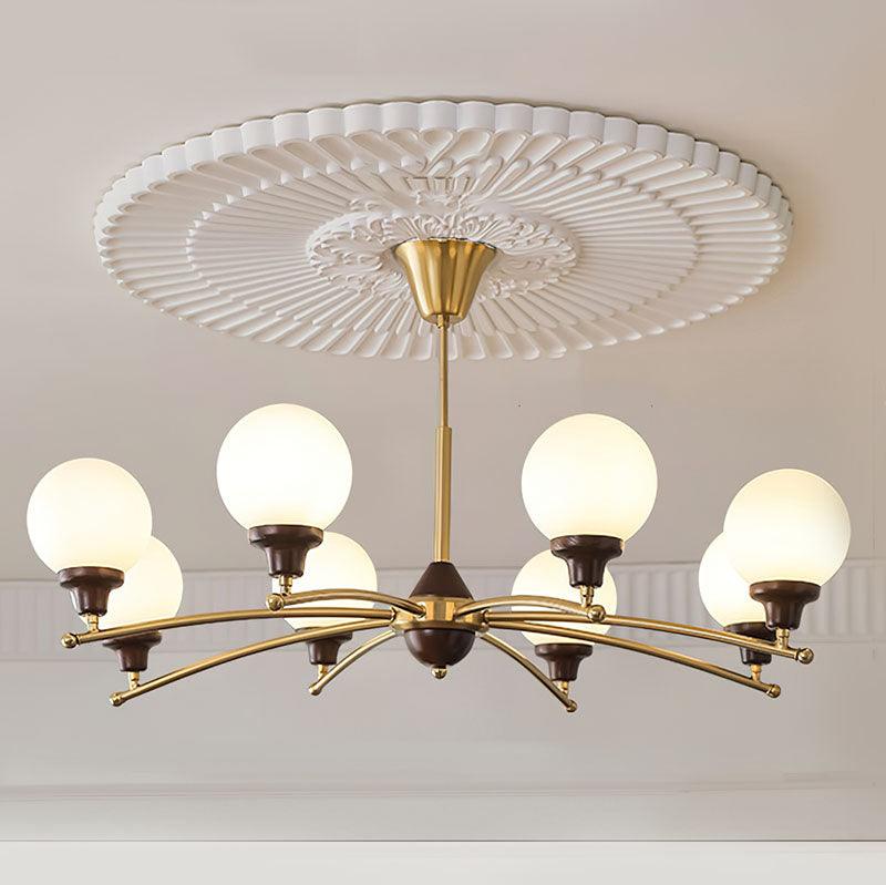 Walnut Glass Ball Chandelier - YIOSI