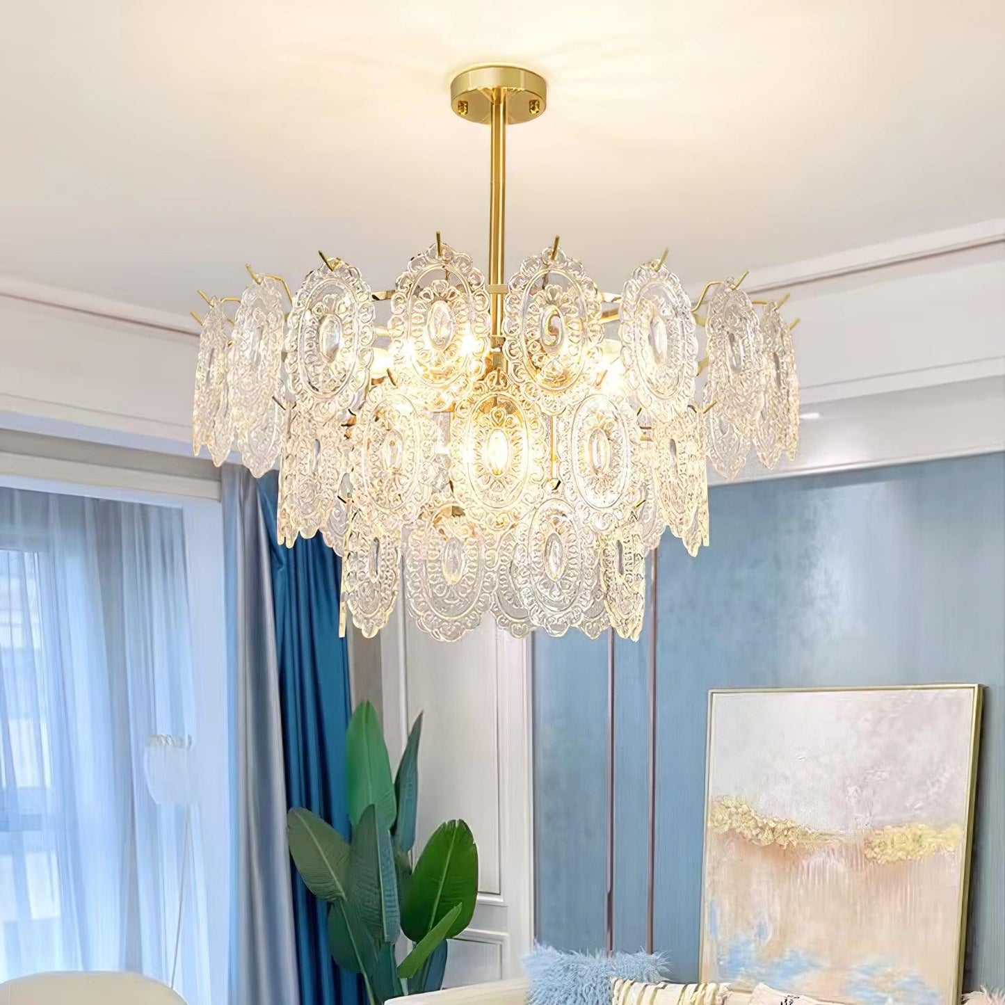 Wave Glass Chandelier - YIOSI