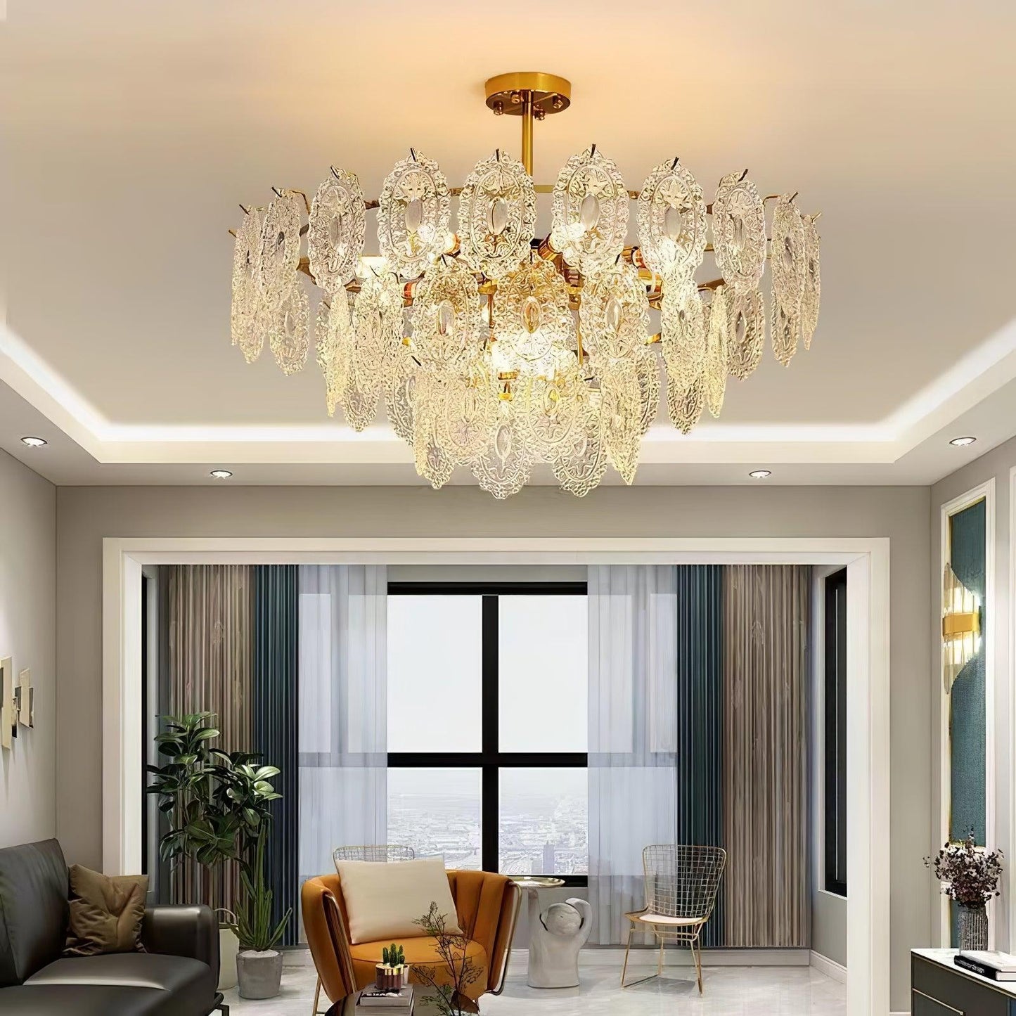 Wave Glass Chandelier - YIOSI