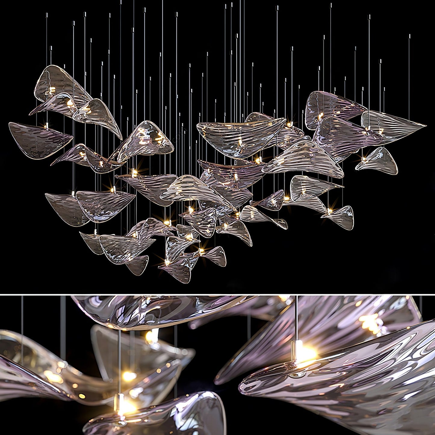 Wave Floating Leaf Chandelier - YIOSI