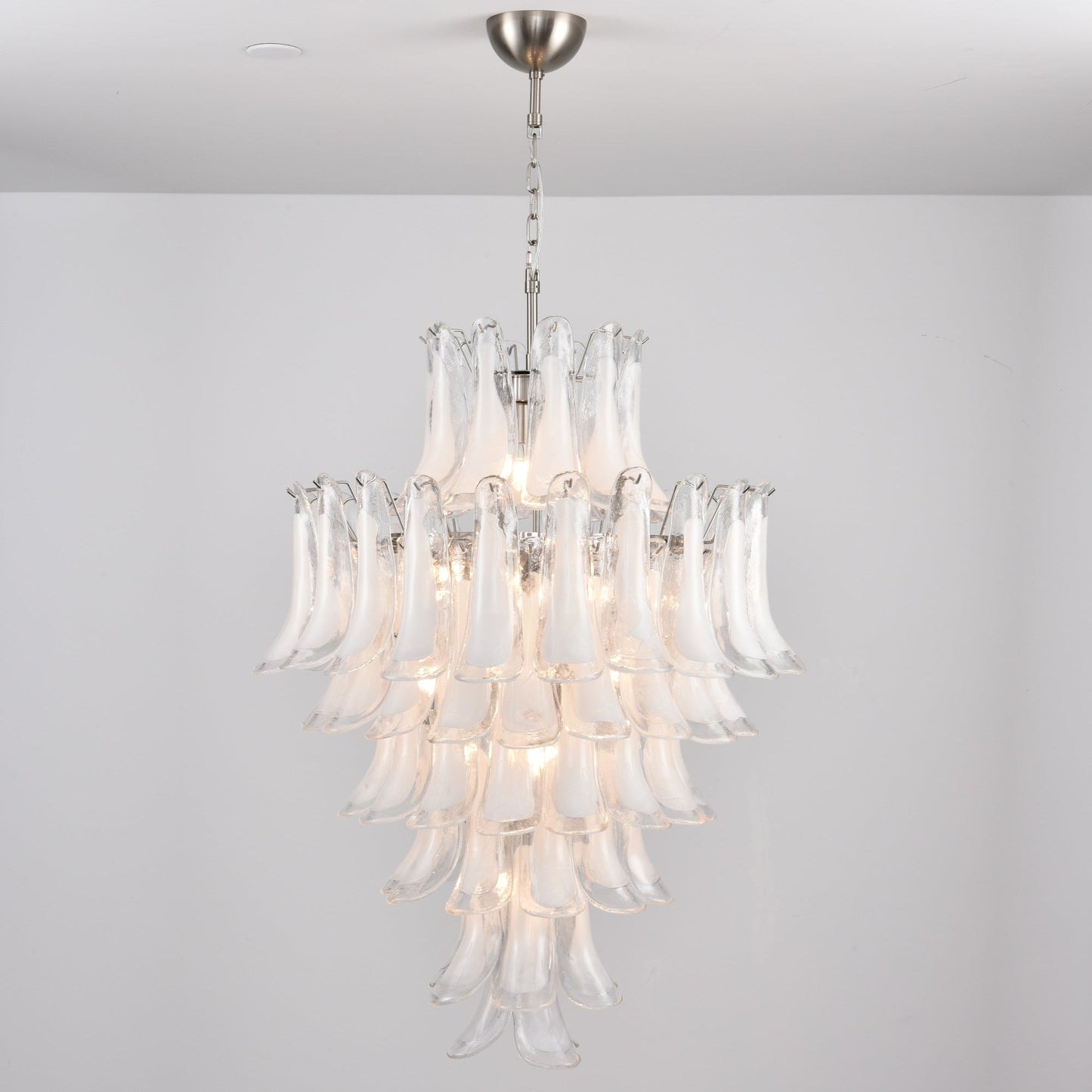 White Cloud Glass Petals Chandelier - YIOSI