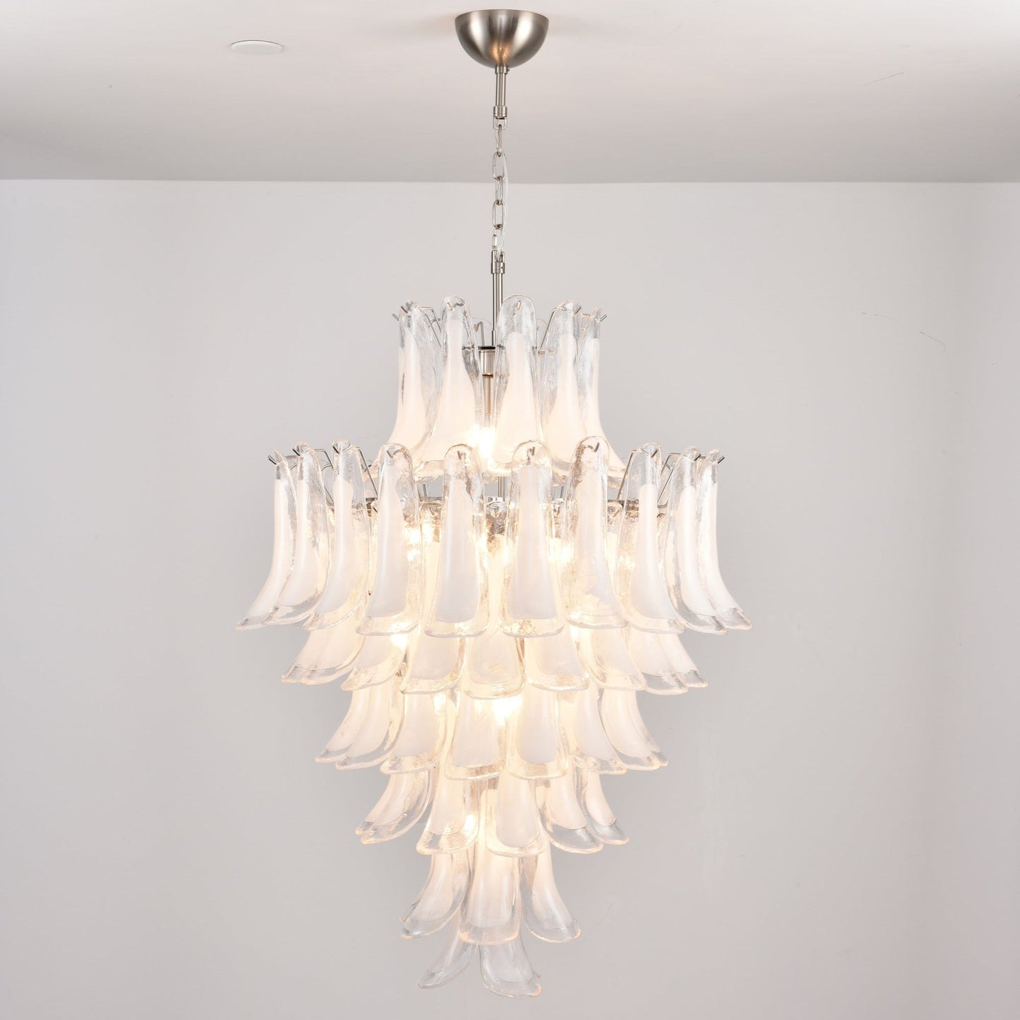 White Cloud Glass Petals Chandelier - YIOSI