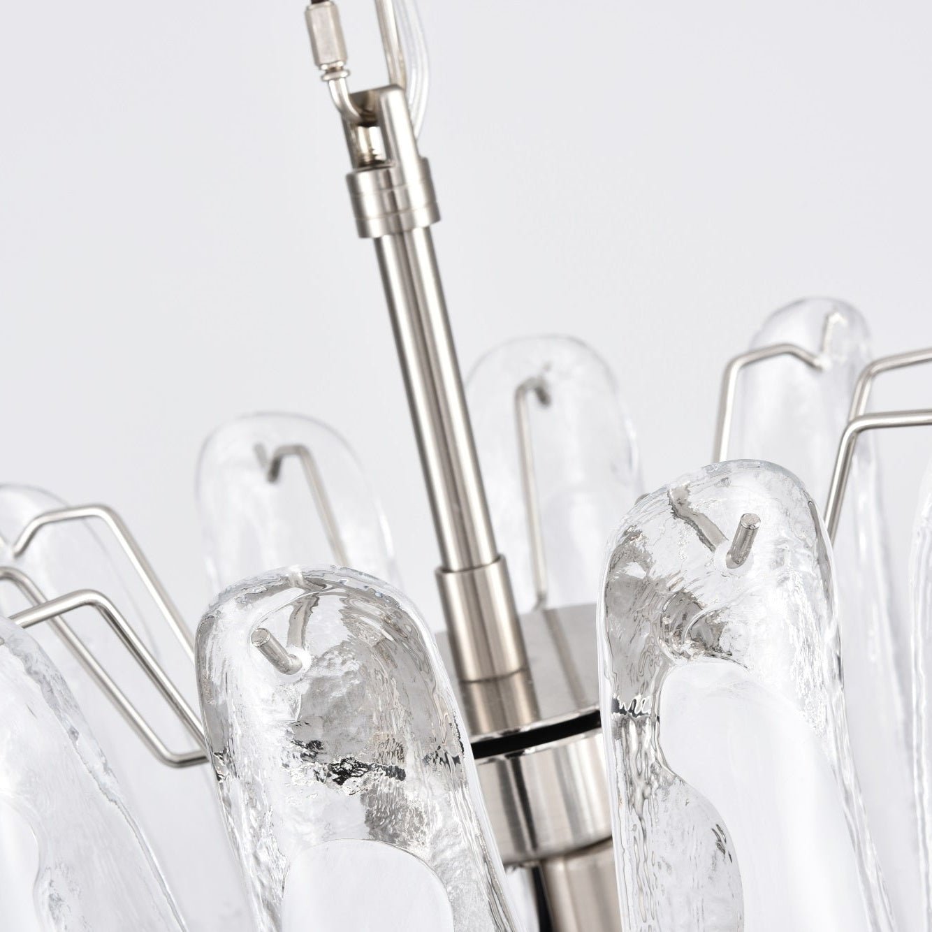 White Cloud Glass Petals Chandelier - YIOSI