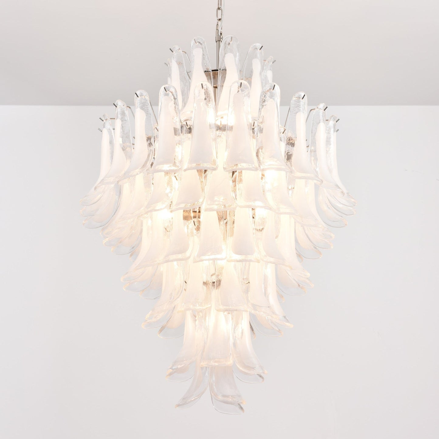 White Cloud Glass Petals Chandelier - YIOSI