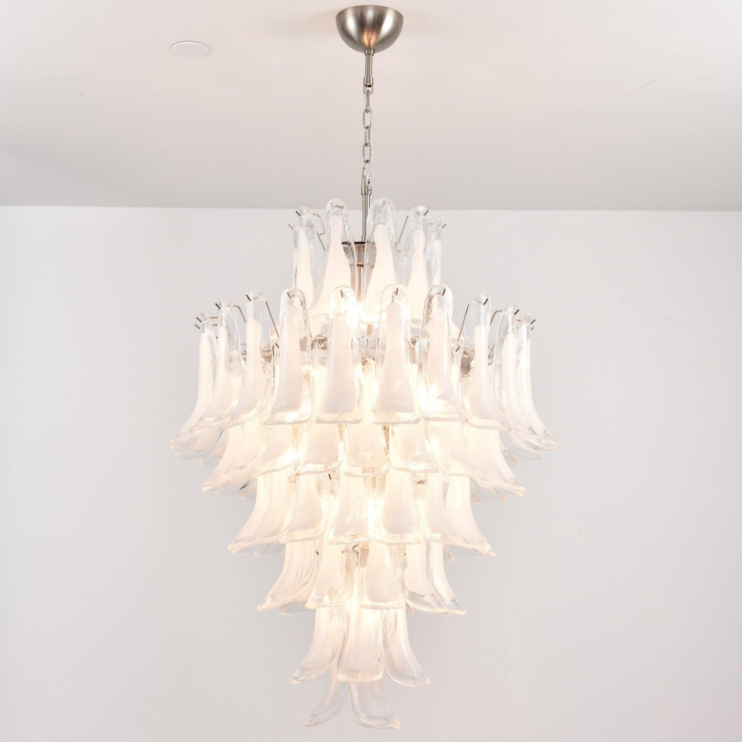 White Cloud Glass Petals Chandelier - YIOSI