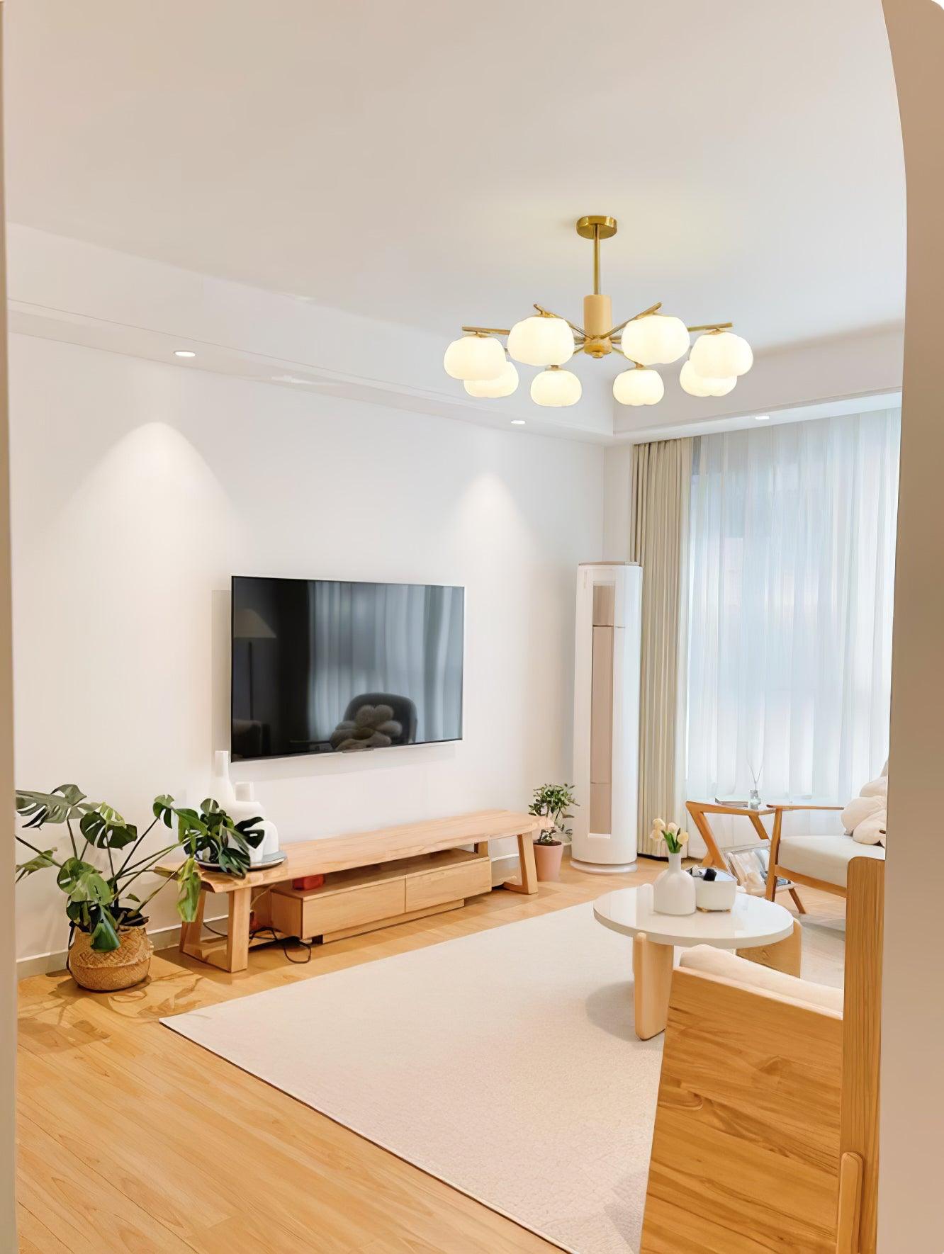 Wooden Cotton Balls Chandelier - YIOSI