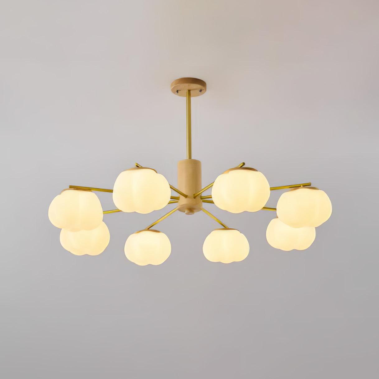 Wooden Cotton Balls Chandelier - YIOSI