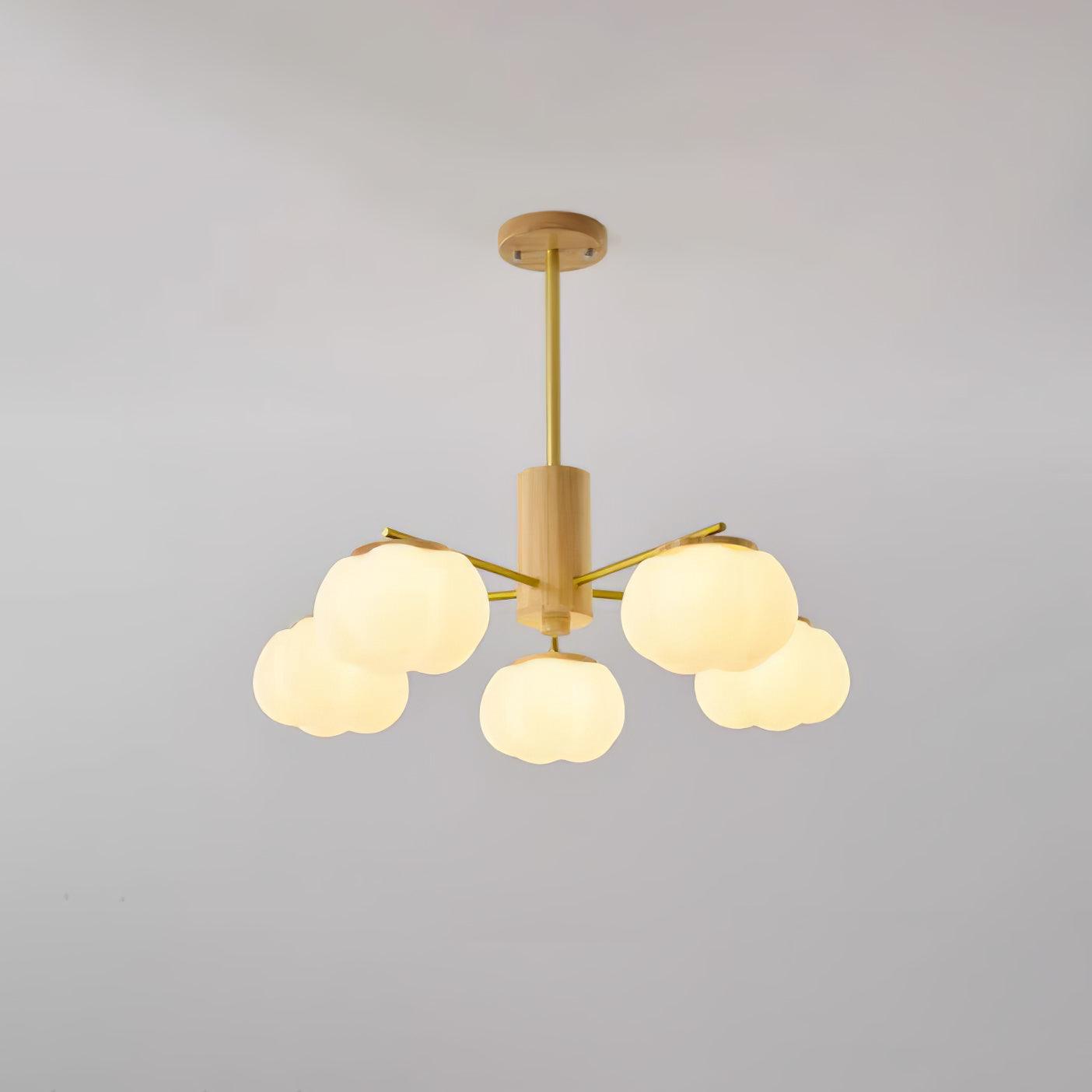 Wooden Cotton Balls Chandelier - YIOSI