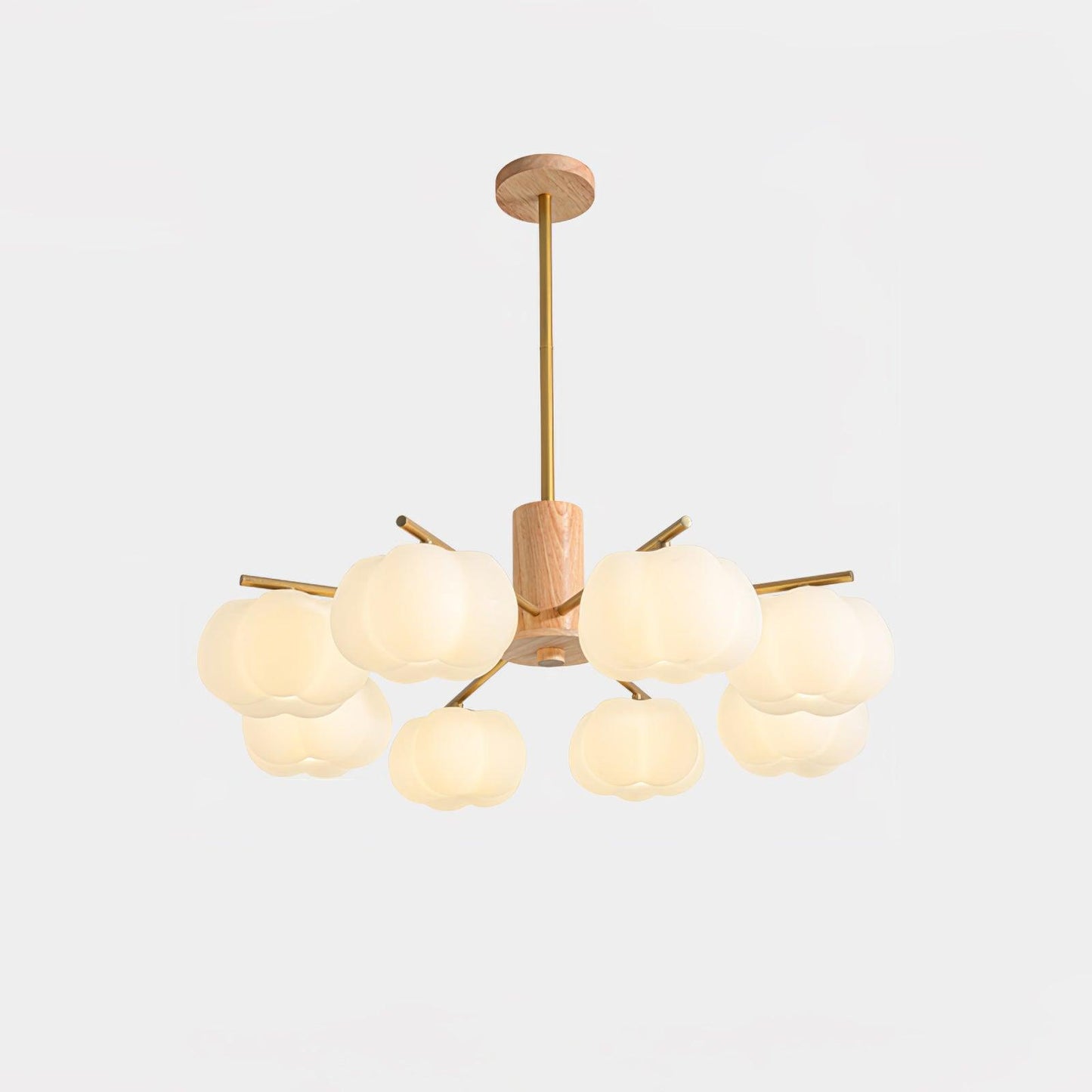 Wooden Cotton Balls Chandelier - YIOSI