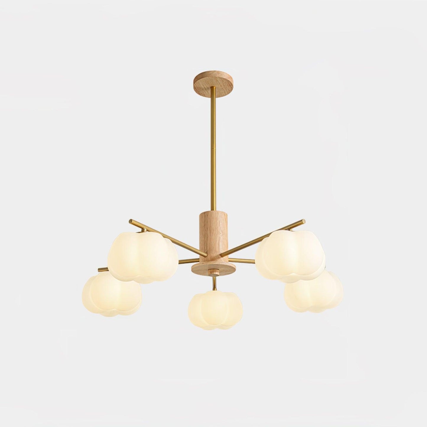 Wooden Cotton Balls Chandelier - YIOSI