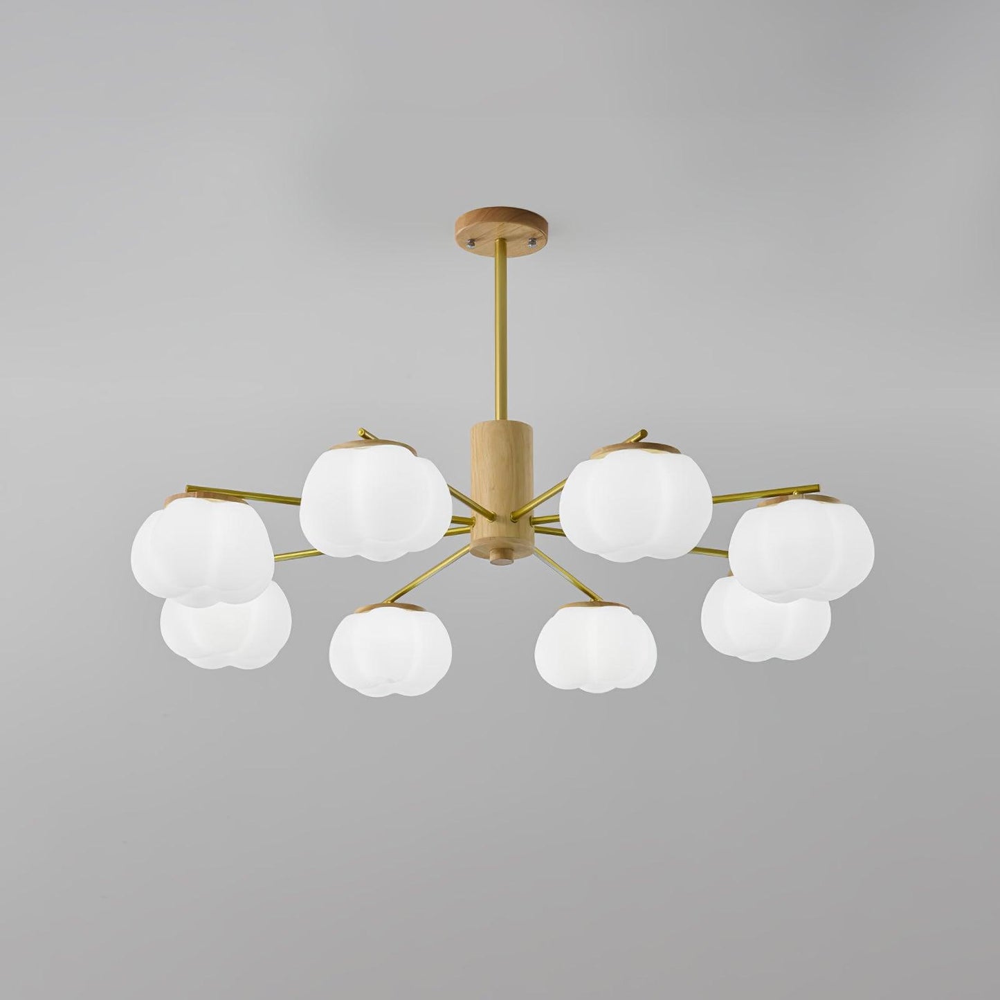 Wooden Cotton Balls Chandelier - YIOSI