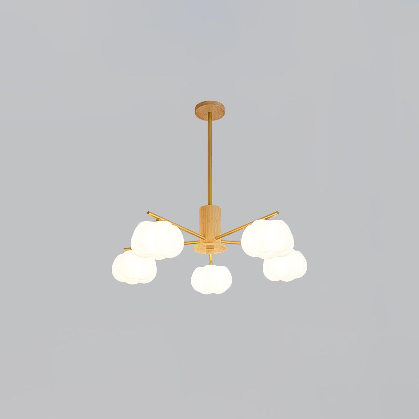 Wooden Cotton Balls Chandelier - YIOSI